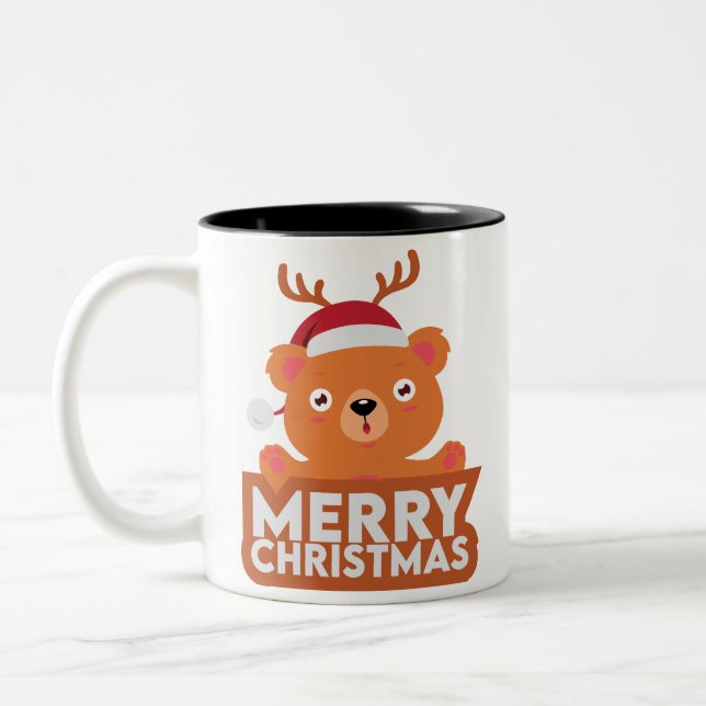Caneca De Café Em Dois Tons Um Natal Muito Feliz (Esquerda)