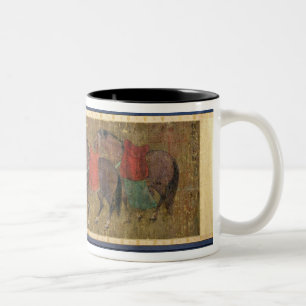 Caneca De Café Em Dois Tons Um noivo com cavalos