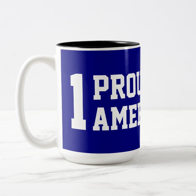 Caneca De Café Em Dois Tons UM Orgulhoso Americano (Esquerda)