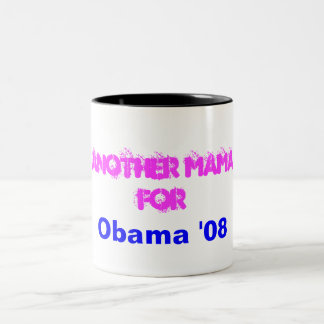 Caneca De Café Em Dois Tons Um outro Mama, para, Obama '08