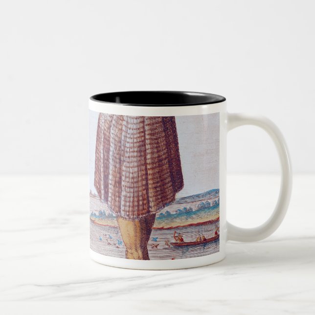 Caneca De Café Em Dois Tons Um padre de Secoton em Virgínia (Direita)