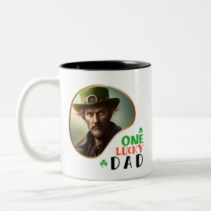 Caneca De Café Em Dois Tons Um Pai Sortudo - Bençãos Irlandesas