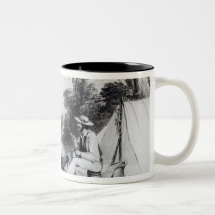 Caneca De Café Em Dois Tons Um partido de exploração