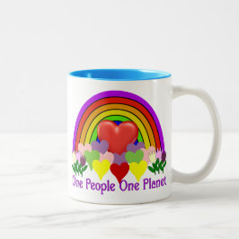 Caneca De Café Em Dois Tons Um pessoas do planeta um
