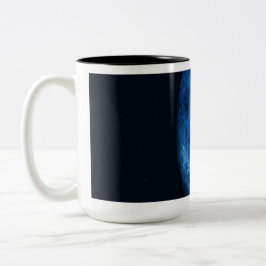 Caneca De Café Em Dois Tons Um Planeta Azul Profundo