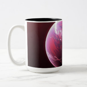 Caneca De Café Em Dois Tons Um Planeta Misterioso e Belo