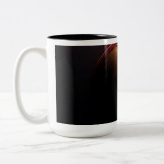 Caneca De Café Em Dois Tons Um Planeta Vermelho e Dourado