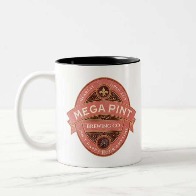 Caneca De Café Em Dois Tons Um Ponto Mega (Esquerda)