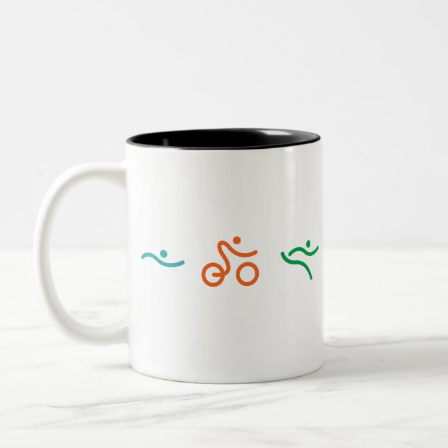 Caneca De Café Em Dois Tons Um presente Triathlon excelente para seu amigo ou  (Esquerda)