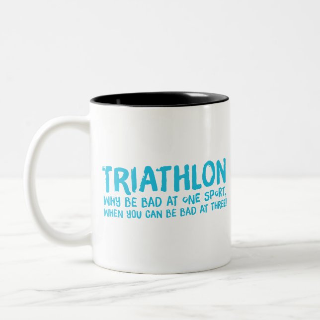 Caneca De Café Em Dois Tons Um presente Triathlon excelente para seu amigo ou  (Esquerda)