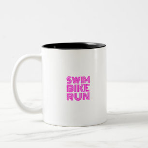 Caneca De Café Em Dois Tons Um presente Triathlon excelente para seu amigo ou 