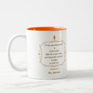 Caneca De Café Em Dois Tons Um professor verdadeiramente incrível é duro de