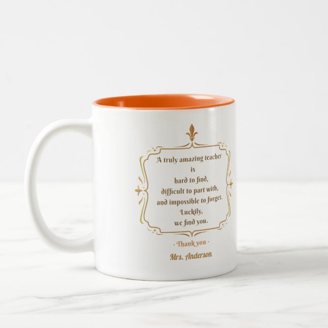 Caneca De Café Em Dois Tons Um professor verdadeiramente incrível é duro de en (Esquerda)