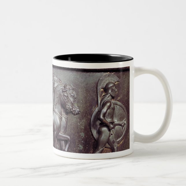 Caneca De Café Em Dois Tons Um Quadriga e um Hoplite (Direita)