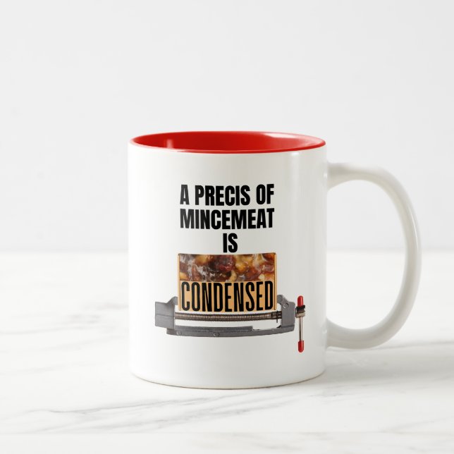 Caneca De Café Em Dois Tons Um Resumo do Mincemeat é Condensado (Direita)