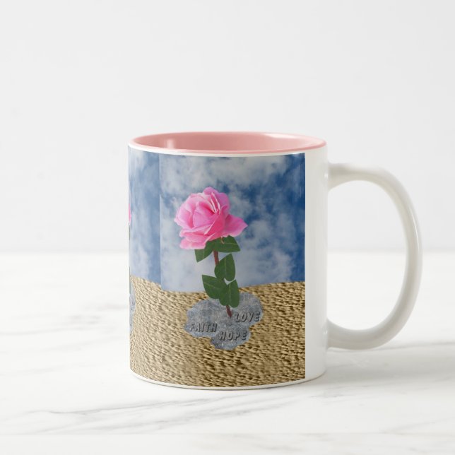 Caneca De Café Em Dois Tons Um rosa no deserto (Direita)