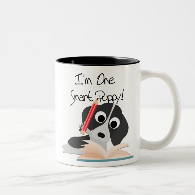 Caneca De Café Em Dois Tons Um Smart Puppy (Direita)