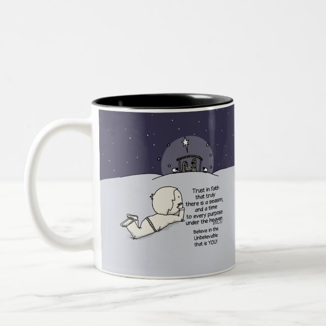 Caneca De Café Em Dois Tons Um tempo para cada propósito (Esquerda)