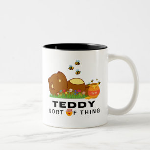 Caneca De Café Em Dois Tons Um URSINHO De Coisa.
