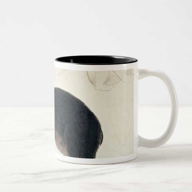 Caneca De Café Em Dois Tons Um urso preto asiático, "Ursus Tibetanus " (Direita)