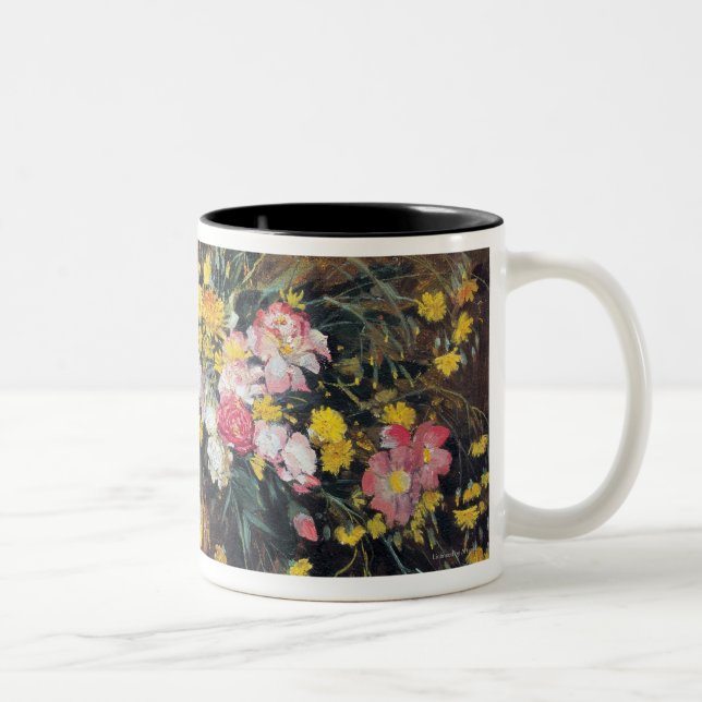 Caneca De Café Em Dois Tons Um vaso das flores (Direita)