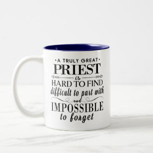 Caneca De Café Em Dois Tons Um Verdadeiro Grande Padre é Difícil de Encontrar