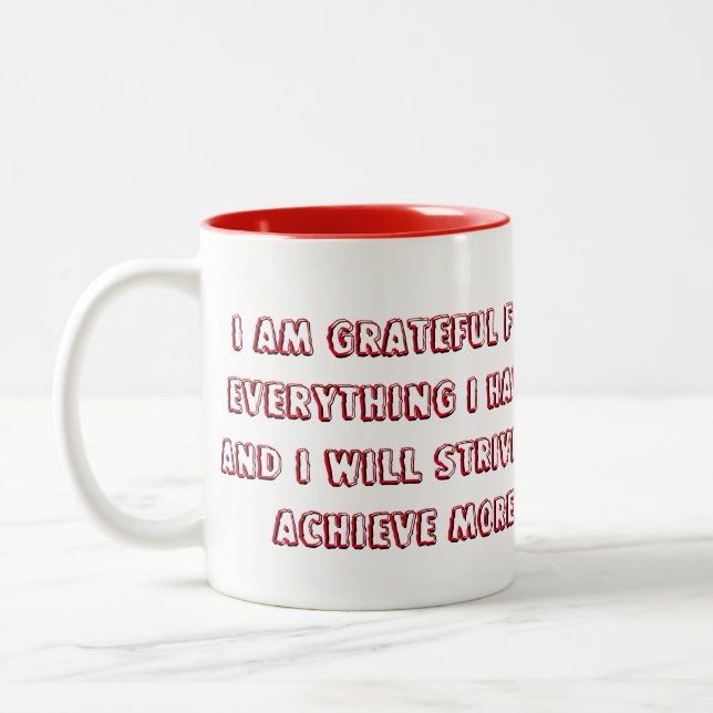 Caneca De Café Em Dois Tons Uma afirmação positiva (Esquerda)
