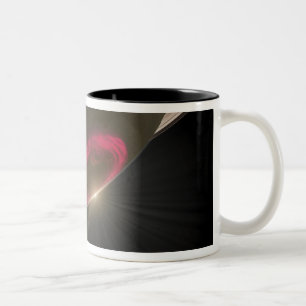 Caneca De Café Em Dois Tons Uma aurora vermelha-cereja