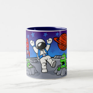 Caneca De Café Em Dois Tons Uma aventura do espaço