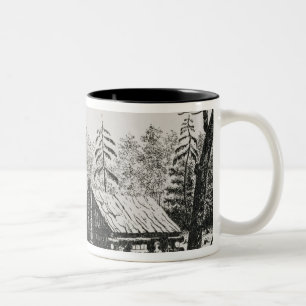 Caneca De Café Em Dois Tons Uma cabine da fronteira, 'da representação