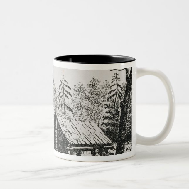 Caneca De Café Em Dois Tons Uma cabine da fronteira, 'da representação (Direita)