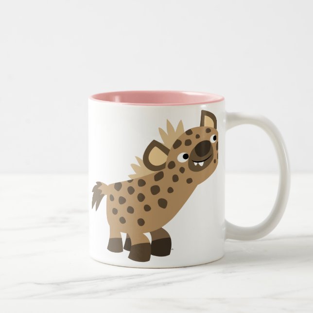 Caneca De Café Em Dois Tons Uma Cartoon Curiosa Hyena Mug (Direita)