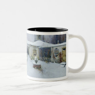 Caneca De Café Em Dois Tons Uma casa senhorial abandonada