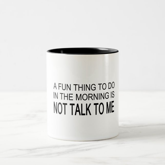 Caneca De Café Em Dois Tons Uma Coisa Divertida Para Fazer (Centro)