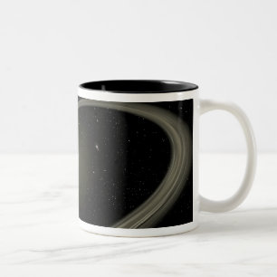 Caneca De Café Em Dois Tons Uma estrela nova circundada por planetas sem