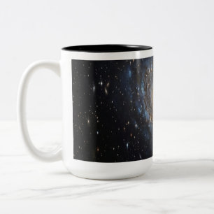 Caneca De Café Em Dois Tons Uma Galáxia no Espaço