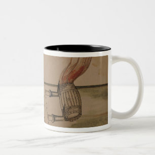 Caneca De Café Em Dois Tons Uma máquina de guerra, ilustração 'de De Machin
