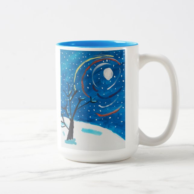 Caneca De Café Em Dois Tons Uma noite de inverno (Direita)