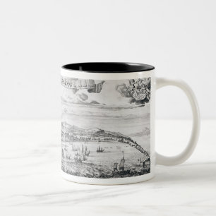Caneca De Café Em Dois Tons Uma perspectiva da cidade da ponte em Barbados