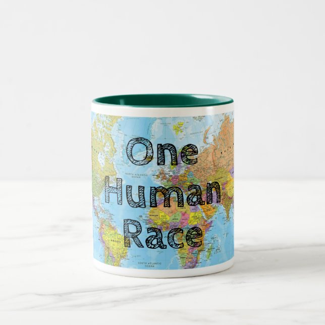 Caneca De Café Em Dois Tons Uma raça humana (Centro)
