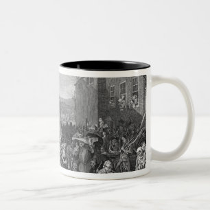 Caneca De Café Em Dois Tons Uma representação do março das guardas