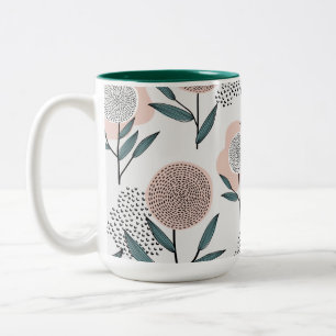 Caneca De Café Em Dois Tons Uma rosa