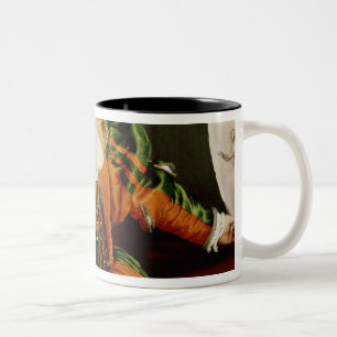Caneca De Café Em Dois Tons Uma senhora com um desenho de Lucretia, c.1530-33