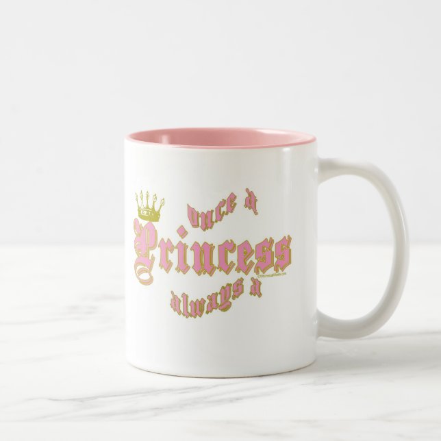 CANECA DE CAFÉ EM DOIS TONS UMA VEZ UMA PRINCESA SEMPRE UM PRINCESA (Direita)