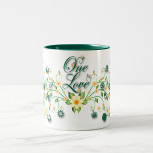 Caneca De Café Em Dois Tons Uma Vinha de Amor