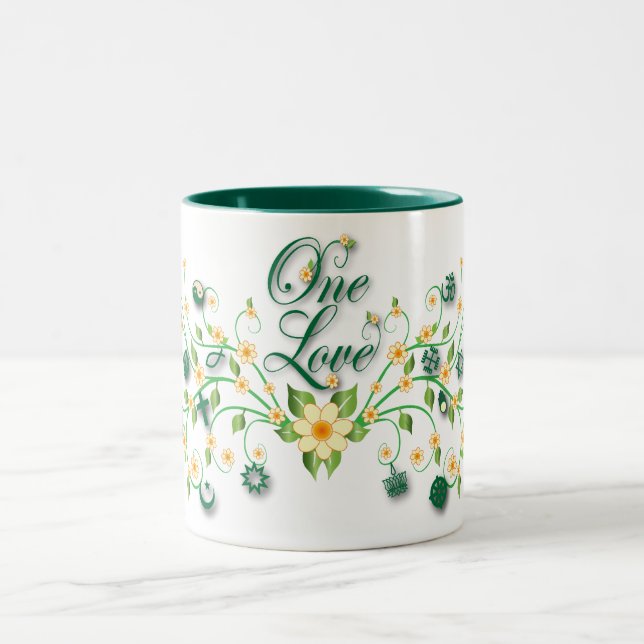 Caneca De Café Em Dois Tons Uma Vinha de Amor (Centro)