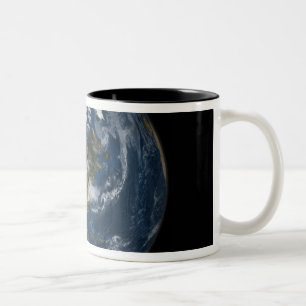 Caneca De Café Em Dois Tons Uma visão da Terra