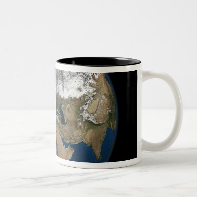 Caneca De Café Em Dois Tons Uma visão global sobre a Europa e a Escandinávia (Direita)