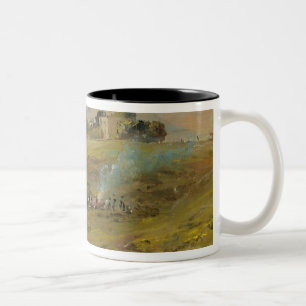 Caneca De Café Em Dois Tons Uma vista da charneca de Hampstead, com figuras