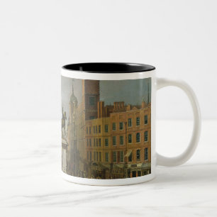 Caneca De Café Em Dois Tons Uma vista da cruz e do Northumberland de Charing